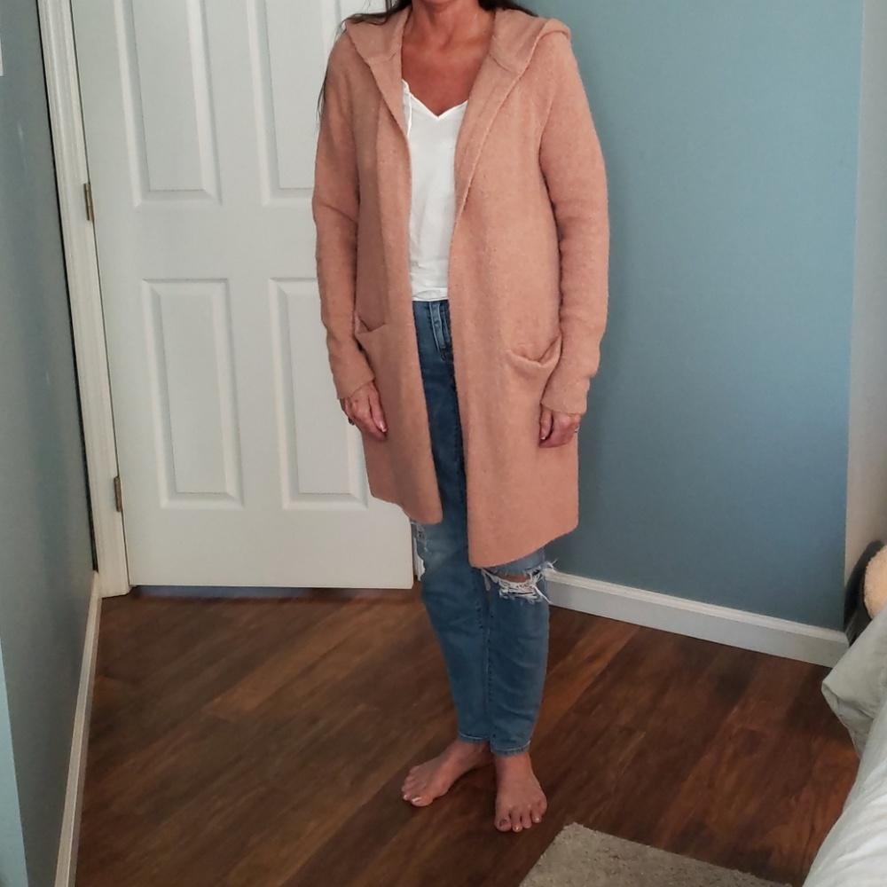 Blush long cardigan